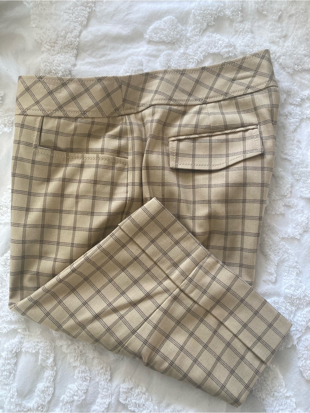 Cutter & Buck Beige Plaid Dress Pants